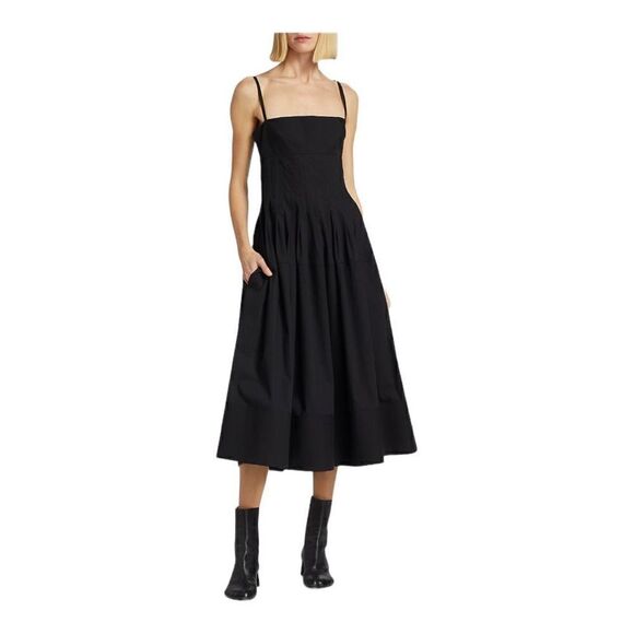 PROENZA Schouler Black Sleeveless Corset Midi Dress Size 8 MSRP $1190 current!!! - Picture 3 of 13
